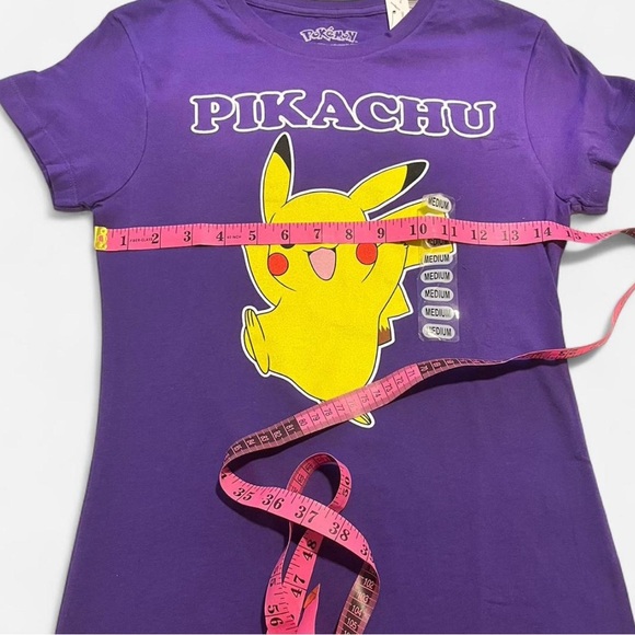 NWT Pokémon Pikachu Short Sleeve T-Shirt Cotton Graphic Tee Y2K Cartoon - Picture 4 of 6